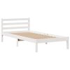 vidaXL Cama con estantería sin colchón madera maciza blanco 90x200 cm