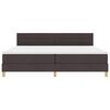 vidaXL Cama Box Spring LED con colch&oacute;n Marr&oacute;n Oscuro 200 x 200 cm tela