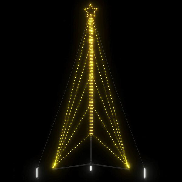 vidaXL Árbol de Navidad LED 615 LEDs blanco cálido 404,5 cm
