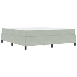 vidaXL Estructura de cama con colch&oacute;n Gris Claro 180 x 200 cm tela