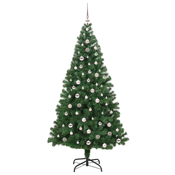 vidaXL &Aacute;rbol de Navidad artificial Verde 240 cm PVC y Acero y Pl&aacute;stico