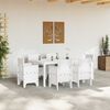 vidaXL Conjunto de Comedor de Jard&iacute;n 7 pcs Blanco Ratan Polt