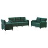 vidaXL Juego de Sof&aacute; 3 pcs Verde oscuro Terciopelo