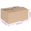 vidaXL Caja Plegable 50 pcs Natural 30 x 21,5 x 14 cm Cart&oacute;n