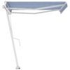vidaXL Toldo de pie autom&aacute;tico azul y blanco 300x250 cm