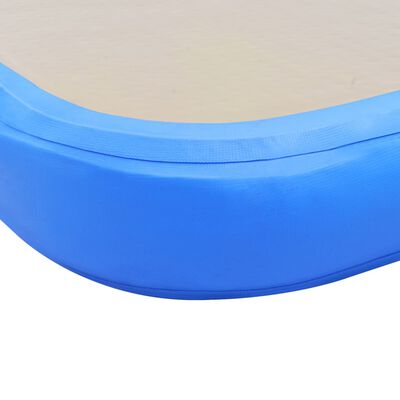 vidaXL Esterilla inflable de gimnasia con bomba 400x100x10 cm PVC azul