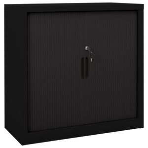 vidaXL Armario de puerta corredera acero negro 90x40x90 cm