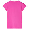 Camiseta infantil de manga casquillo rosa oscuro 104