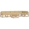 vidaXL Conjunto de sof&aacute;s de exterior 7 uds. y Beige Poli&eacute;ster