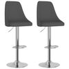 vidaXL Taburetes de cocina 2 unidades tela gris oscuro