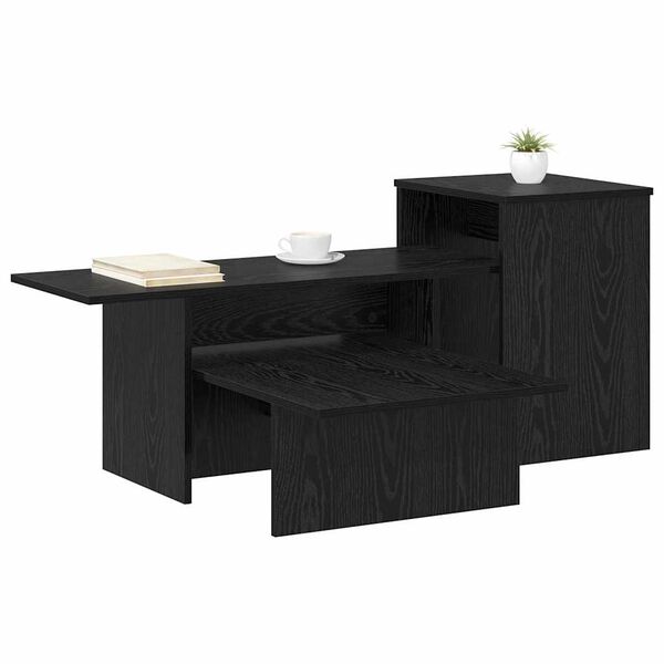 vidaXL Mesa Consola Roble Negro 91,5 x 35 x 38,5 cm