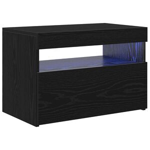 vidaXL Mueble de TV Roble Negro 60 x 35 x 40 cm Madera de ingeniería