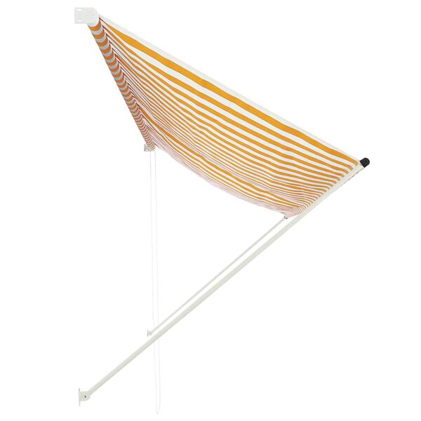 vidaXL Toldo retr&aacute;ctil 350x150 cm amarillo y blanco