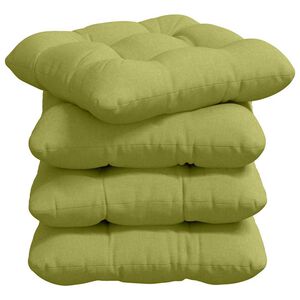 vidaXL Cojines para asiento 4 pcs Verde claro 40 x 40 x 12 cm tela