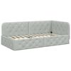 vidaXL Estructura de cama en esquina Gris Claro 90 x 200 cm Terciopelo