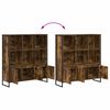 vidaXL Estanter&iacute;a para libros 2 pcs Roble Humo 99,5 x 30 x 108 cm