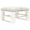 vidaXL Otomana de palets para jard&iacute;n madera con coj&iacute;n beige