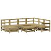 vidaXL Juego de sof&aacute;s de jard&iacute;n 8 pzas madera de pino impregnada