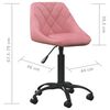 vidaXL Silla de oficina de terciopelo rosa