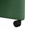 vidaXL Sillas de Comedor con Ruedas 2 pcs Verde gris&aacute;ceo Tela de pana