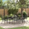 vidaXL Conjunto de Comedor de Jard&iacute;n 7 pcs Negro rat&aacute;n sint&eacute;tico