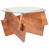 vidaXL Mesa de centro de madera maciza de acacia 66 cm