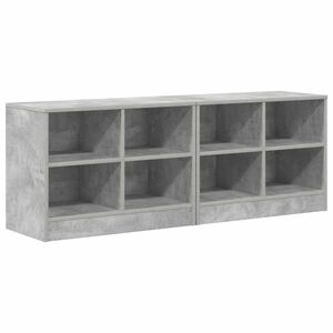 vidaXL Mueble cama con estante 2 pcs Gris Hormig&oacute;n 66 x 33 x 48 cm