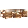 vidaXL Juegos de sof&aacute;s 7 pcs Natural Madera de Acacia S&oacute;lida