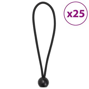 vidaXL Cuerdas el&aacute;sticas con bolas 25 unidades 21 x 0,5 cm