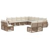 vidaXL Conjunto de sof&aacute;s de jard&iacute;n 13 uds. Beige y blanco crema