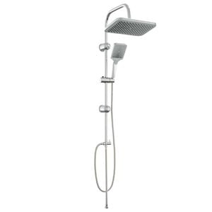 vidaXL Sistema de ducha con cabezal de ducha Cromado Acero inoxidable