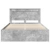 vidaXL Estructura de cama Concreto 140 x 190 cm Madera de pino macizo