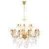vidaXL Lámpara de araña con 2 capas dorado 15 bombillas E14