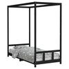 vidaXL Estructura de cama para ni&ntilde;os madera de pino negro 90x200 cm