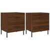 vidaXL Mesita noche 2 uds madera ingenier&iacute;a marr&oacute;n roble 40x35x47,5 cm