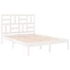 vidaXL Estructura de cama sin colch&oacute;n madera maciza blanco 140x200 cm