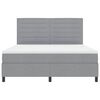 vidaXL Cama tipo Box Spring con colch&oacute;n Gris claro 180 x 200 cm tela