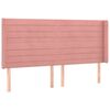 vidaXL Cama box spring colch&oacute;n y LED terciopelo rosa 200x200 cm