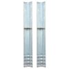 vidaXL Anclaje de tierra forma de L 2 uds acero galvanizado 5x5x50 cm