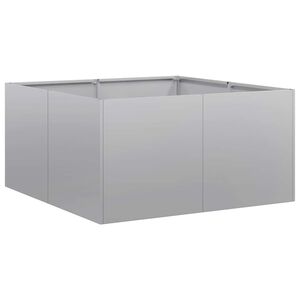 vidaXL Jardinera 80x80x40 cm de acero galvanizado