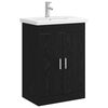 vidaXL Juego de muebles de ba&ntilde;o Roble Negro 61 x 40 x 84,5 cm