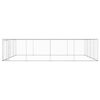 vidaXL Perrera de exterior de acero galvanizado 760x760x185 cm