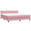 vidaXL Cama box spring con colch&oacute;n terciopelo rosa 180x210 cm