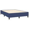 vidaXL Cama box spring con colch&oacute;n tela azul 140x200 cm