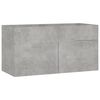 vidaXL Armario para lavabo contrachapada gris hormig&oacute;n 90x38,5x46 cm