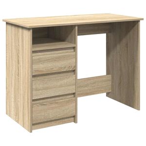 vidaXL Escritorio de madera de ingenier&iacute;a roble Sonoma 102x50x75 cm