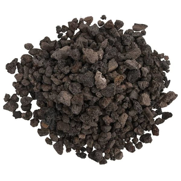 vidaXL Rocas volcánicas negras 10 kg 1-2 cm