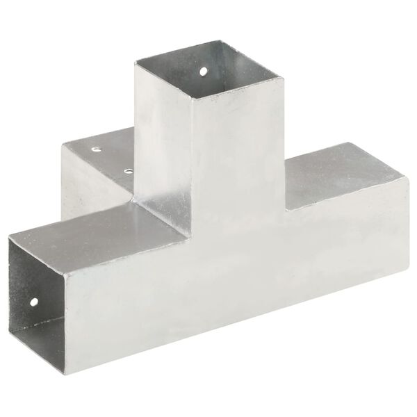 vidaXL Conector de postes en forma de X metal galvanizado 71x71 mm