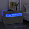 vidaXL Mueble de TV con luces LED gris hormig&oacute;n 60x35x40 cm