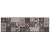 vidaXL Alfombra de cocina mosaico negro 300 x 60 cm 100% Poliamida